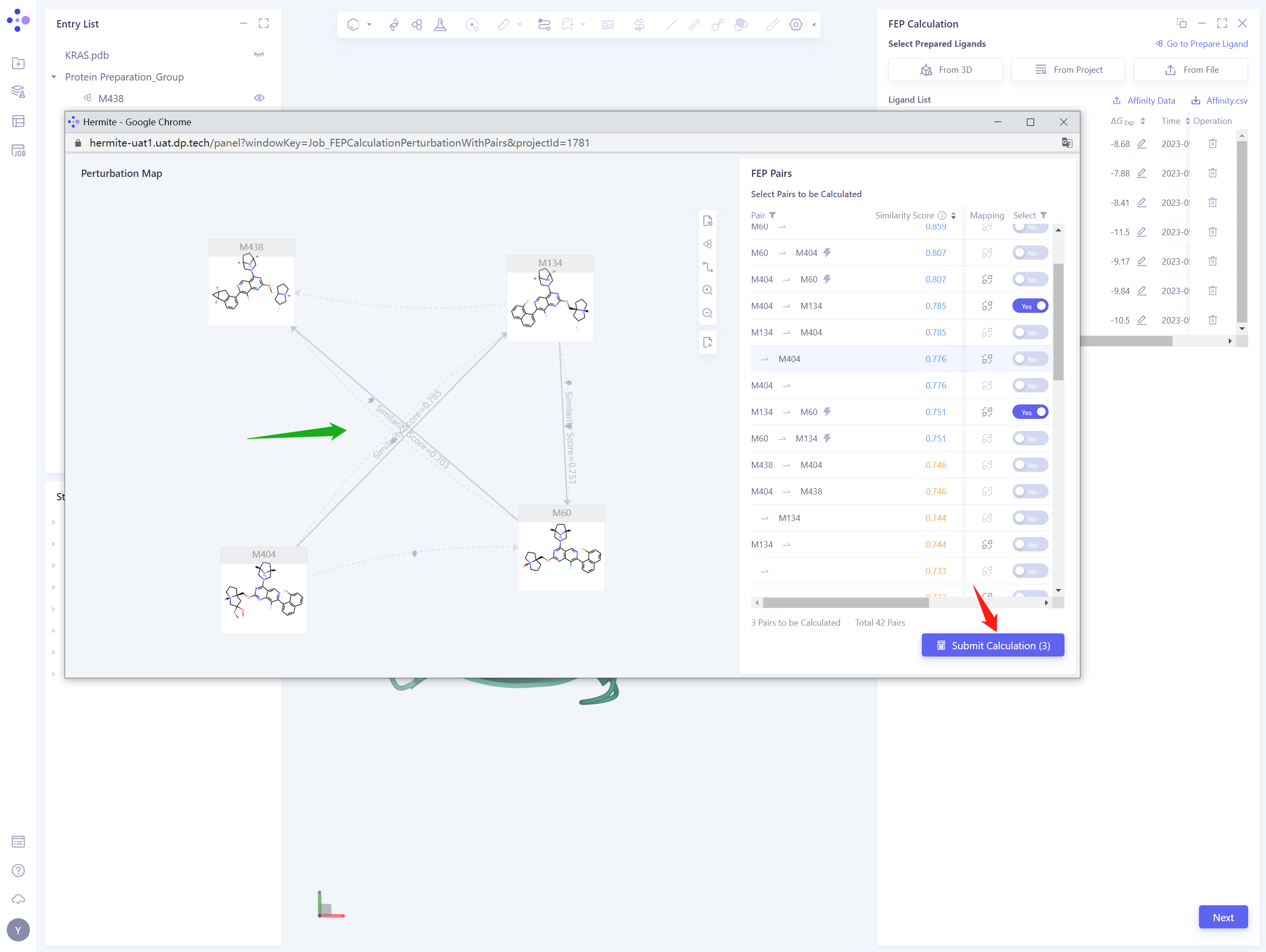 FEP Calculation | Hermite Docs