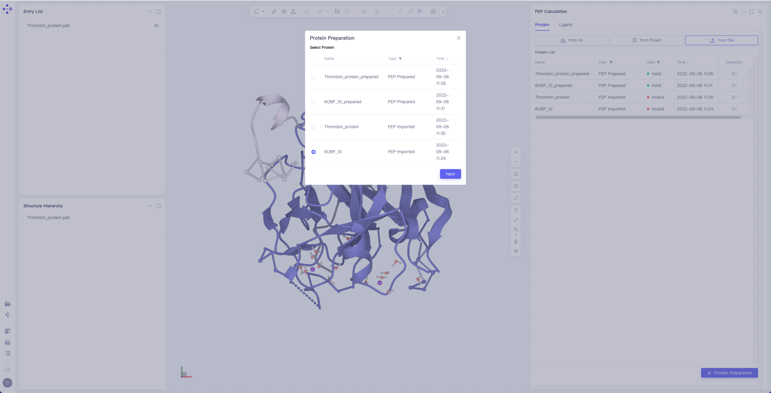 FEP Calculation | Hermite Docs