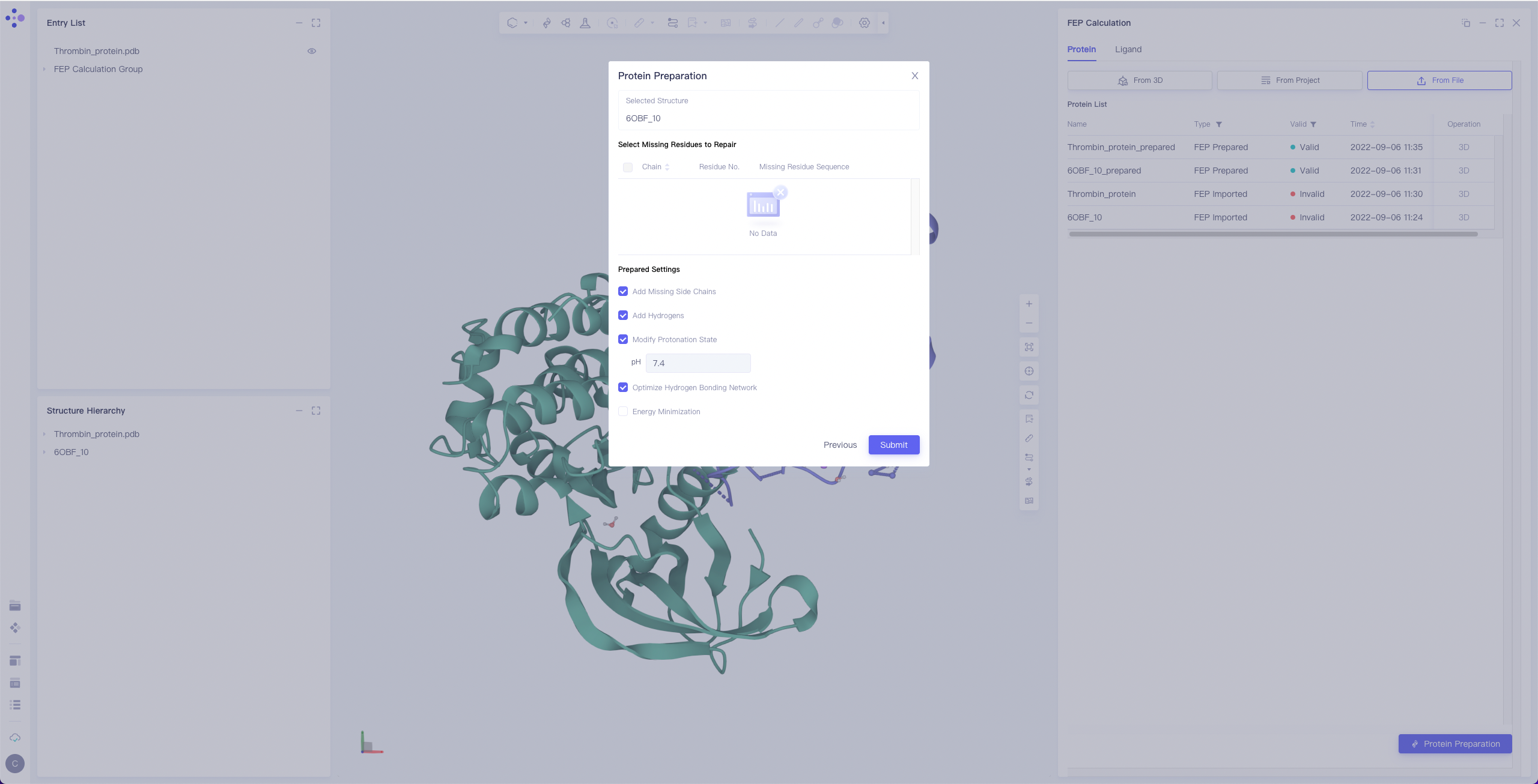 FEP Calculation | Hermite Docs