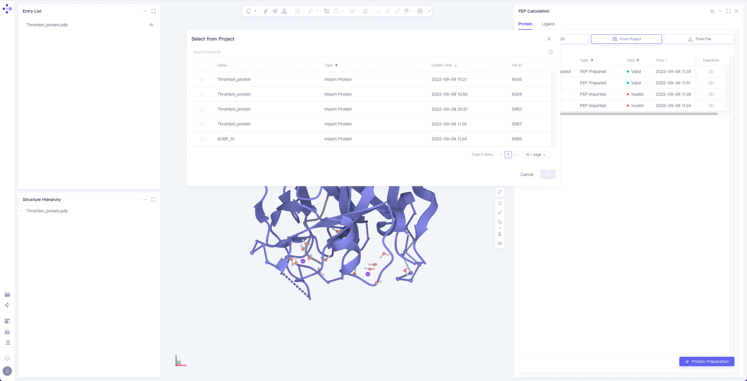 FEP Calculation | Hermite Docs